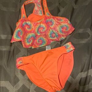 Shiny bikini with racerback